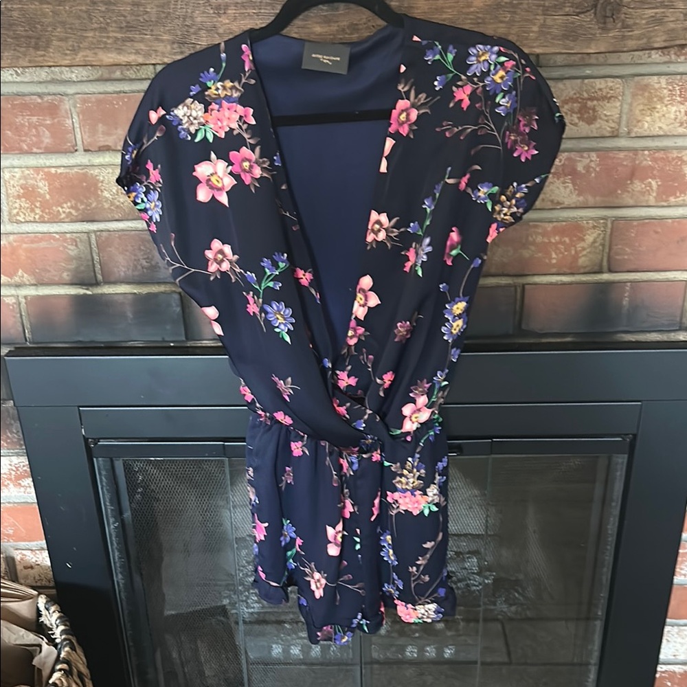 Artee Couture - Floral Navy Romper